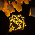 Axyaa LED Cake Topper Night Light, Happy Birthday & Valentine's Day Cake Decoration