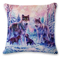 Axyaa Wolf Moon Soft Polyester Pillowcase - Home Car Sofa Cushion