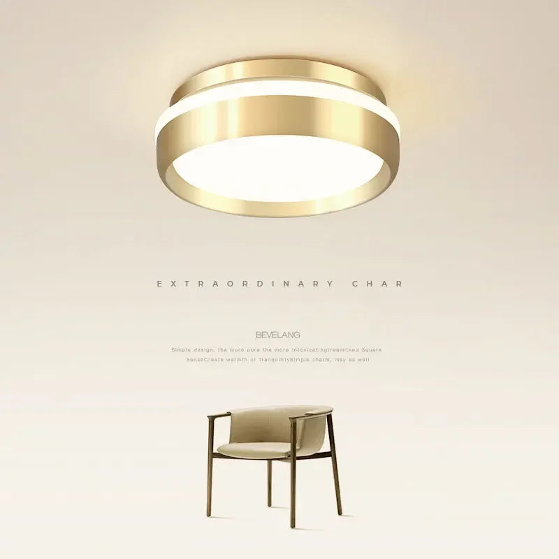 Axya LED Aisle Ceiling Light: Modern Luxury Circular Lighting Fixture