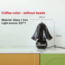 Axyaa Glass Skirt LED Desk Lamp - Retro Colored, Creative Bedroom Bedside Light