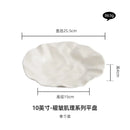 Axyaa Ceramic Pleated Texture Plate for Household and High-End Dining