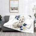 Axyaa Westie Dog Anatomy Flannel Blanket - Cozy Home Sofa Office Travel Throw
