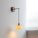 Axyaa Modern LED Ceramic Wall Lamp Sconce with Wooden Base for Bedroom & Living Room