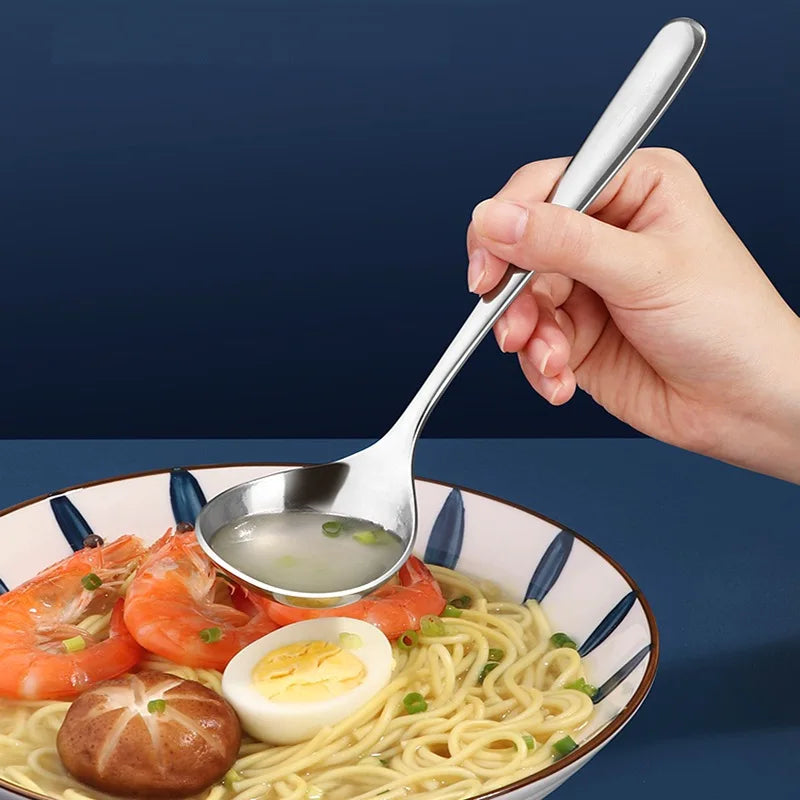 Axyaa Stainless Steel Golden Ladle Soup Spoon Colander Kitchenware
