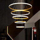 Axyaa Crystal Chandelier Stair Pendant Light Modern Home Decor Living Room Interior Lighting