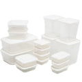 Axyaa Kitchen Storage Container Set - 17 Pcs Transparent Food Organizer Jars