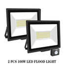 Axyaa Induction LED Flood Light with Adjustable PIR Sensor - Outdoor Floodlight