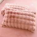 Axyaa Light Luxury Rabbit Plush Pillowcase - Soft Bunny Cushion Cover