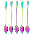 Axyaa Stainless Steel Long Handle Spoon Set - 5 Pcs Flatware Set