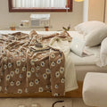 Axyaa Retro Jacquard Cashmere Blended Sofa Nap Blanket, Multifunctional & Thick Lambskin Blanket