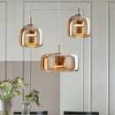 Axyaa Nordic Glass Restaurant Pendant Lamp Simple Bar Hanging Light