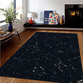 Axyaa Black Constellation Rug Set: Living Room, Bedroom, Bathroom Décor & Gift