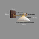 Axyaa Wood Swing Arm LED Wall Light - Rotatable Bedside Lamp