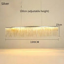 Axyaa Italian Tassel Aluminum Chain Chandelier - LED Pendant Lamp for Home Art Decor