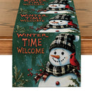 Axyaa Christmas Snowman Table Runner for Home Decoration and Dining Tables