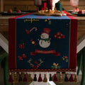 Axyaa Snowflake Jacquard Table Runner: Festive Décor for Winter Home