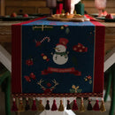 Axyaa Snowflake Jacquard Table Runner: Festive Décor for Winter Home
