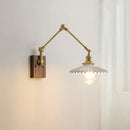 Axyaa Ceramic Copper Swing Arm LED Wall Light for Home Decor