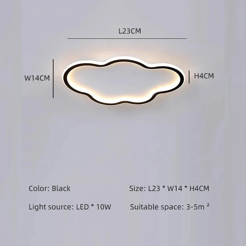 Axyaa Cloud LED Ceiling Light for Children's Room with Ultra-Thin Design