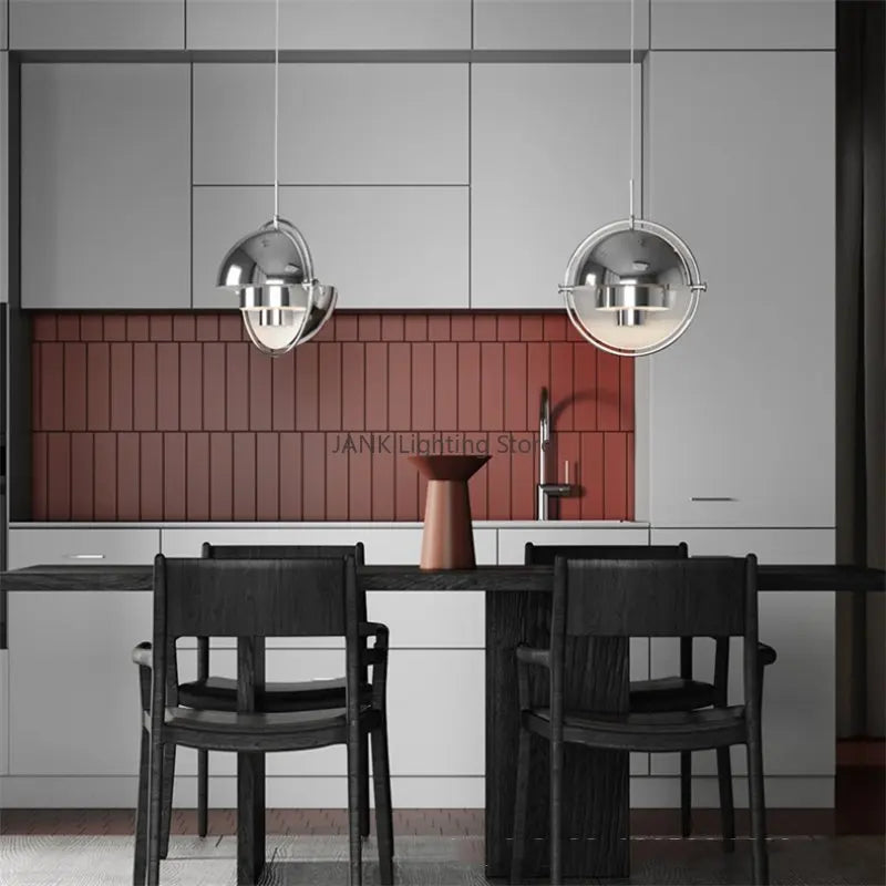 Modern Iron Pendant Lamp by Axyaa: Deformable Design for LOFT Kitchen & Bedroom Lighting