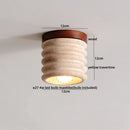 Axyaa LED Ceiling Lamp Nordic Style Yellow Travertine Acrylic Living Room Light