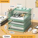 4-Tier Paper Tray Storage Box with File Holder for Desk Organization by Axyaa