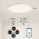 Axyaa Rainbow RGB Ceiling Lamp 54W Smart LED Remote Control 220V