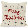Axyaa Merry Christmas Winter Tree Snowflake Pillow Cover for Sofa Bedroom Car