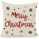 Axyaa Merry Christmas Winter Tree Snowflake Pillow Cover for Sofa Bedroom Car