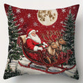 Axyaa Christmas New Year Decor Pillowcase Santa Snowman Cover for Living Room Sofa
