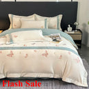 Axyaa Embroidered Luxury Fleece 4-Piece Winter Bedding Set