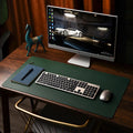 Axyaa Desk Pad Mouse Pad Faux Leather Table Cover Dual Use Writing Mat