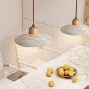 Axyaa Japanese Wooden Cream Pendant Lights