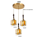 Axyaa Vintage LED Pendant Lamp with Copper Socket and Glass Shade