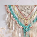 Scandi Boho Wall Tapestry with Handwoven Fringe Decor by Axyaa