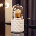 Axyaa 360° Rotating Makeup Brushes Holder & Cosmetic Organizer for Clear Jewelry Container