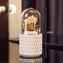 Axyaa 360° Rotating Makeup Brushes Holder & Cosmetic Organizer for Clear Jewelry Container