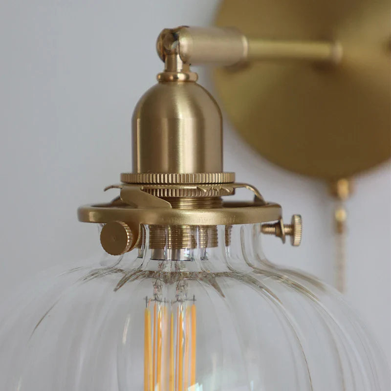 Nordic Modern Glass Ball Wall Sconce by Axyaa for Bedroom Bathroom Stair Mirror