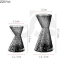 Axyaa Clear Art Glass Vase for Flowers - Decorative Transparent Hydroponic Ornament