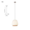 Axyaa White Knit Fabric Cocoon Table Lamp - Wabi-sabi Style Home Decor