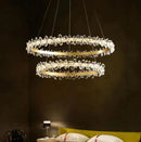 Axyaa Crystal LED Chandeliers: Luxury Lighting for Living Dining Kitchen Room