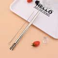 Axyaa Stainless Steel Wide Metal Drinking Straws Set with Cleaner Brush