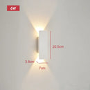 Axyaa 18W LED Black Outdoor Waterproof Wall Lamp Aluminum Exterior Lighting