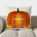Axyaa Autumn Leaves & Pumpkin Pillow Cover - Sofa Bedroom Car Cushion Cover
