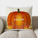 Axyaa Autumn Leaves & Pumpkin Pillow Cover - Sofa Bedroom Car Cushion Cover