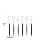 Axyaa Black Silver Stainless Steel Cutlery Set Dinnerware Flatware Fork Knife Spoon