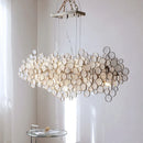 Axyaa Glass LED Chandelier: Modern Luxury Pendant Lights for Living, Dining, Bedroom.