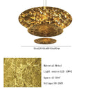 Axyaa Luxury Gold Disc Chandelier for Living Room & Dining Room
