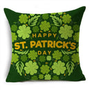 Axyaa Green Clover Pattern Pillowcase for St. Patrick's Day - 40/45/50cm