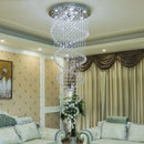 Axyaa LED Spiral Crystal Chandelier for Modern Living Room & Hotel Hall